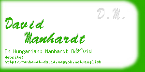 david manhardt business card